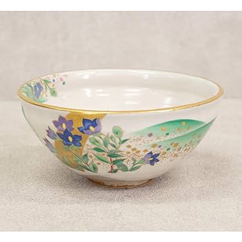 Amazon.co.jp: 桑野むつ子 京焼 作家物 抹茶碗 茶碗 御所の花十