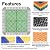 42 Pcs Green Garage Floor Mat Tile Interlocking Perforated Flooring Rubber Basement Auto Shop