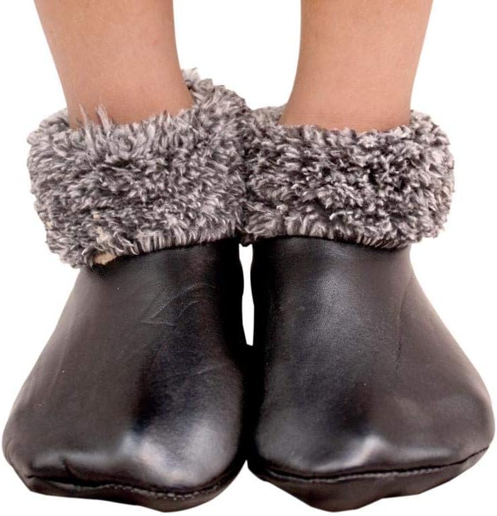 BRATS N BEAUTY® - Cute Littile Boy's I Girl's Winter Woolen Leather Socks Fit For 2 To 6 Year Kids