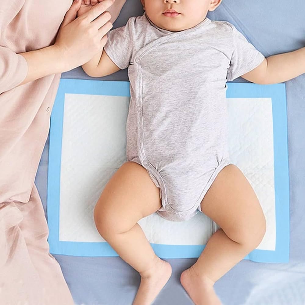 100 Pack Disposable Changing Pads, Super Absorbent Portable Diaper Change Pads for Baby, Soft Leak-Proof Underpads Incontinence Bed Table Pee Mat