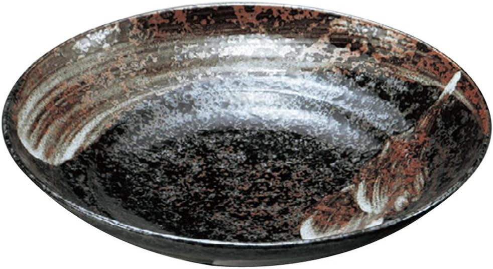 Yamasita Craft 11582140 Meiji Rough Brush, 9.0 Plate, 11.3 x 11.3 x 1.4 inches (28.7 x 28.7 x 3.6 cm)