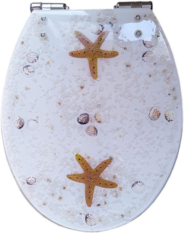 Toilet Cover for Household General Plate Thick Resin Transparent UO Type Old-fashioned Slow Down Mute