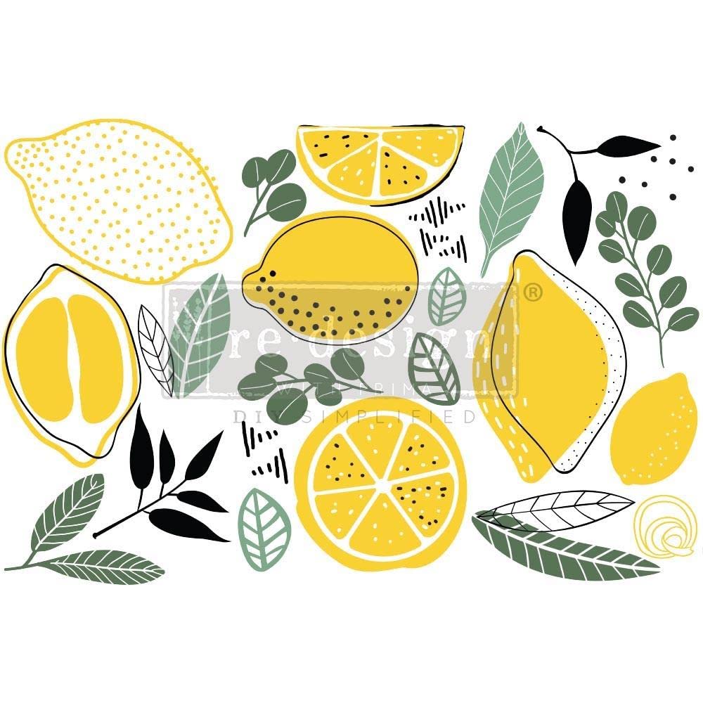 Transfert pelliculable Lemon RE656003 Prima Marketing Re-Design decor transfers bois