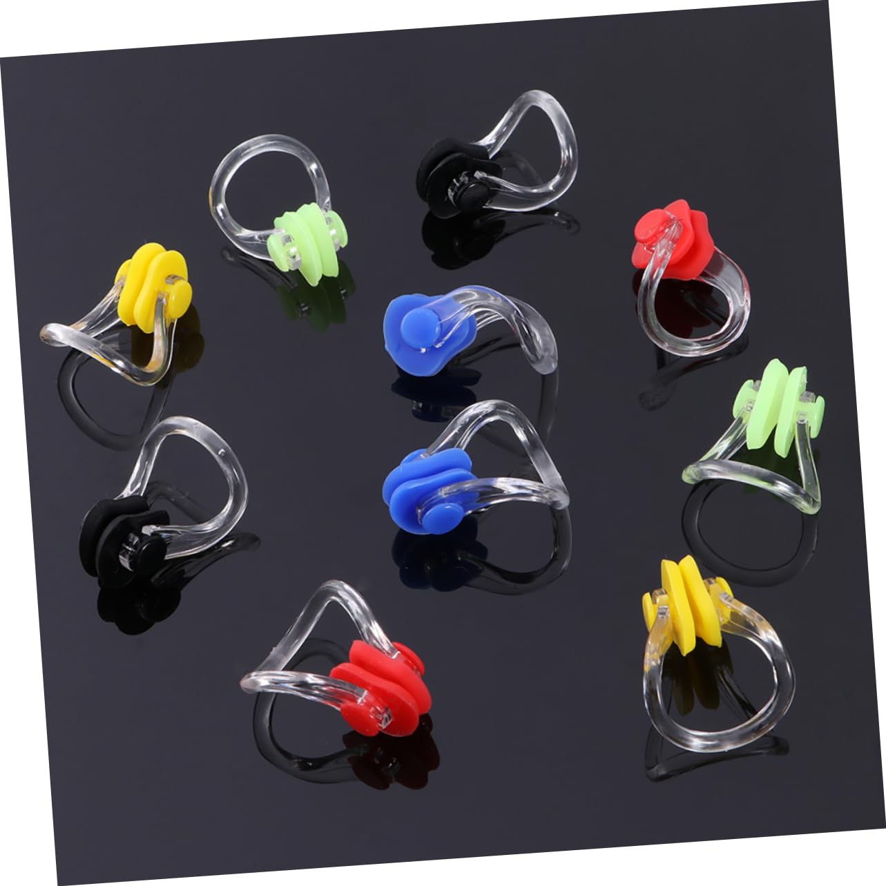 OSOLADY 14pcs Silicone Nose Clip Swimming Nose Protector Comfortable Padded Clips for Pool Diving