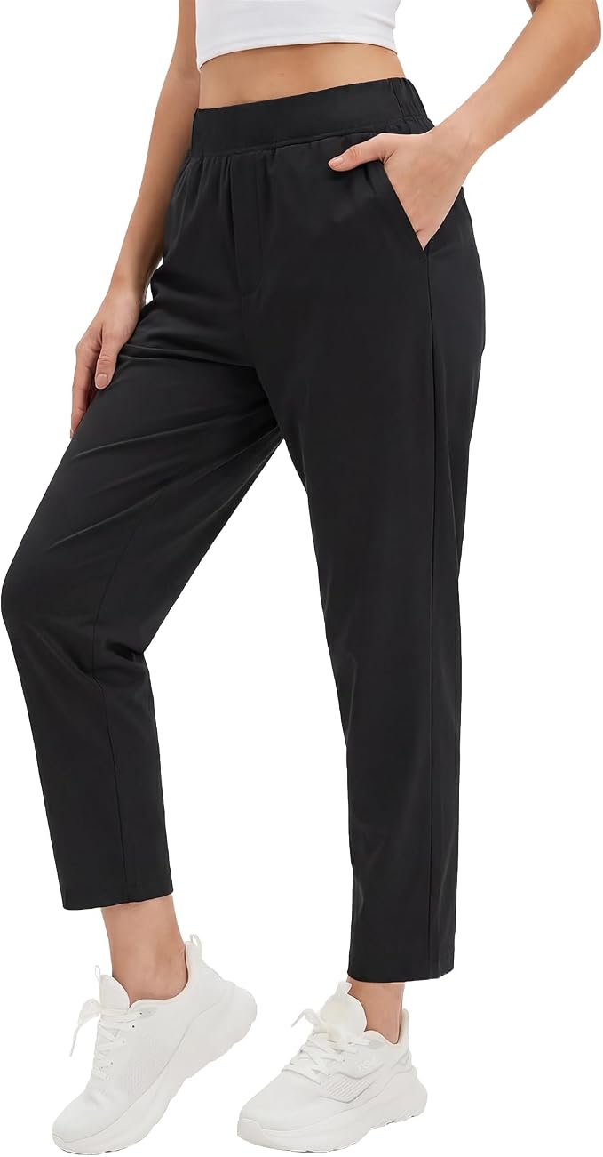 Stelle Women's Work Pants Stretchy 7/8 Ankle Dress Pants for Women Business Casual Tapered Slacks for Teacher, Golf, Travel
