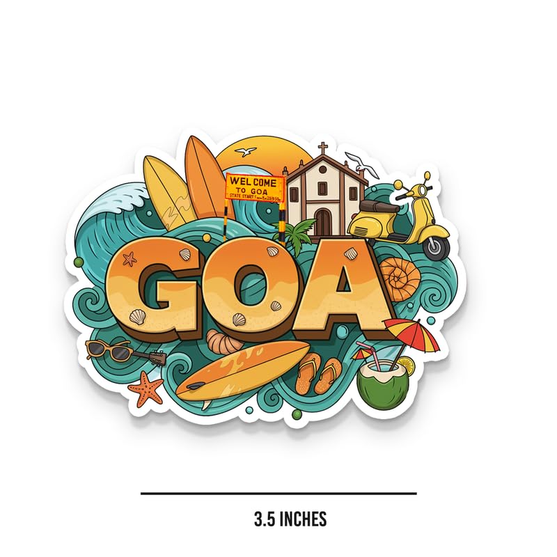 Image of Goa Fridge Magnet, Glossy Finish, Stylish Magnet for Fridge, Wardrobe & Metal Surfaces (Goa 02)