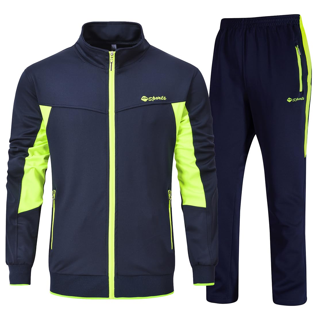 YSENTO Men's Tracksuits Outfits Set 2 Piece Jogging Suits Warm Up Sweatsuits Sweat Track Suits Sets