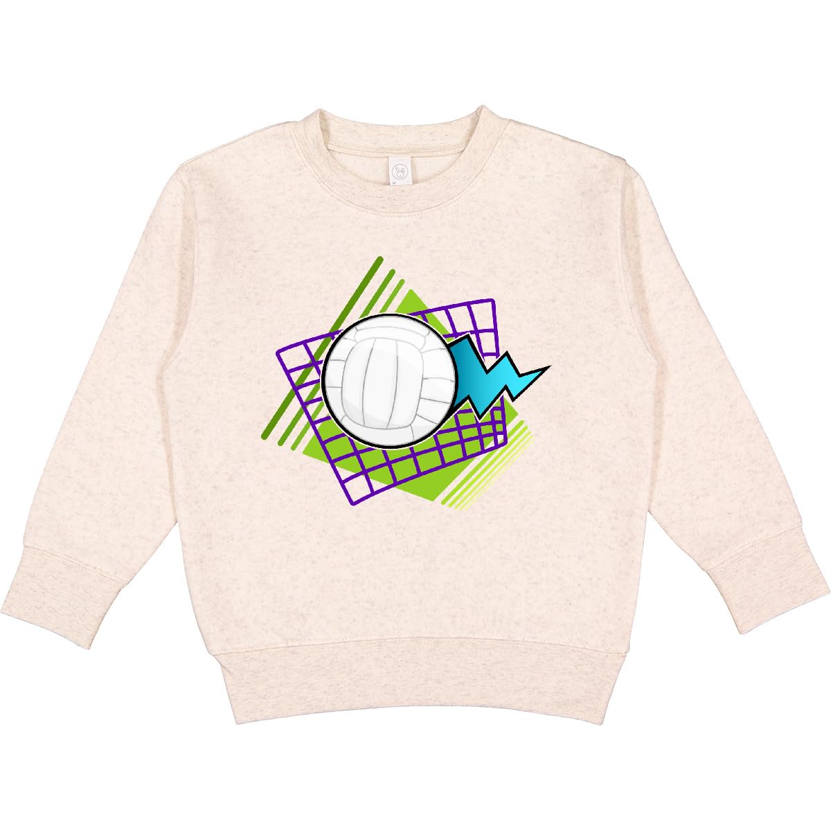 inktastic Volleyball and Net Toddler Sweatshirt 7 Natural Heather 4284b