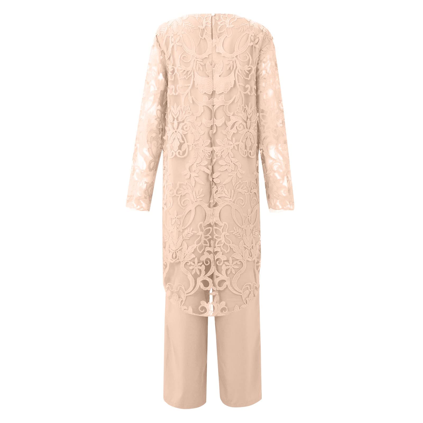 Hosenanzug Damen Festlich Elegant 2 Teiler Hosenanzug Damen Hochzeit Brautmutter Chiffon Abendanzug Sets Frauen Cocktail Party Vintage Zweiteiler Shirt Und Hose Weites Bein Anzughose
