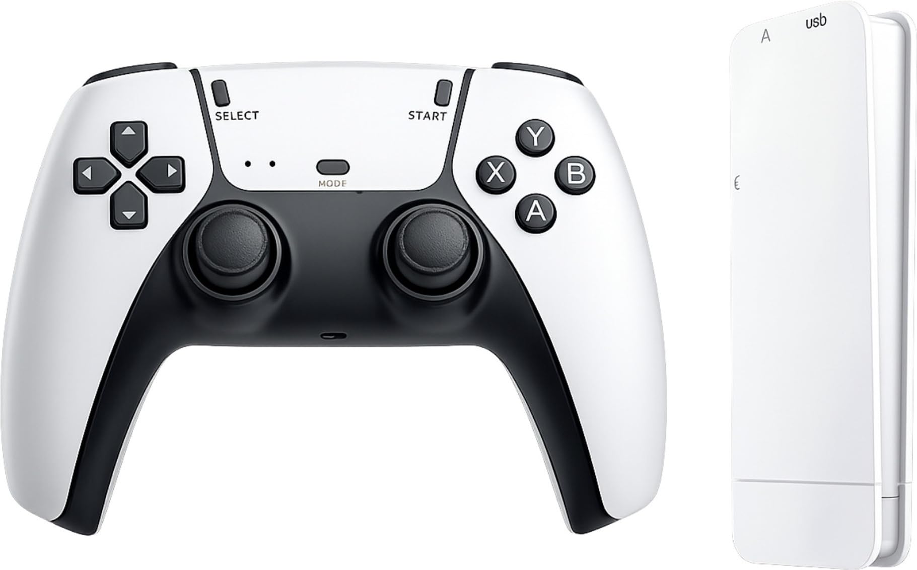 64gb classic gaming system with two controllers, retro games and wireless bluetooth support, built-in retro arcade games - white