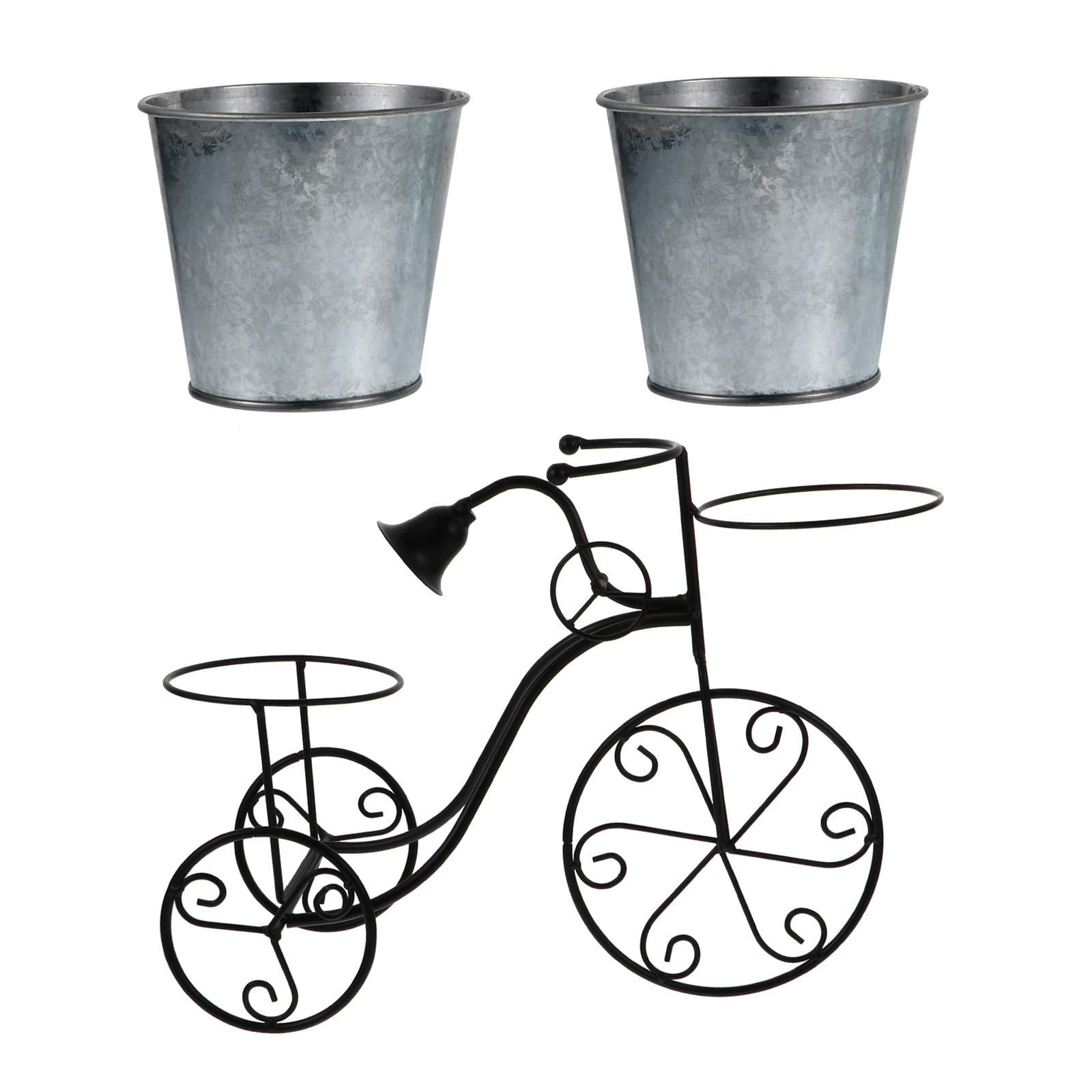 Support à plantes en fer noir vélo vintage pour décorer votre bureau