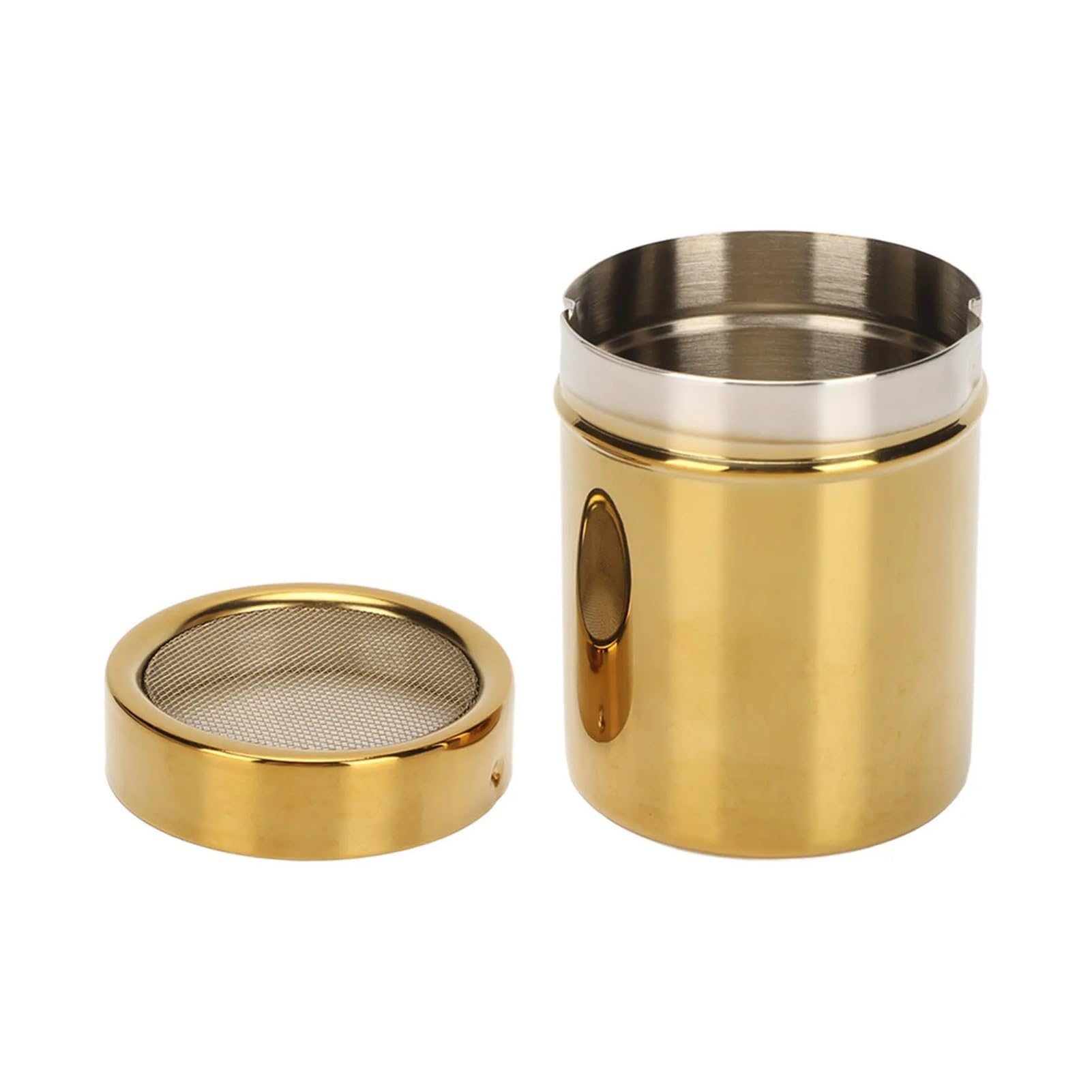 Aspersor de Polvo Acero Inoxidable 3 Piezas para Casa | Coctelera de azúcar for cocina, suministros de cocina, lata agitadora de polvo