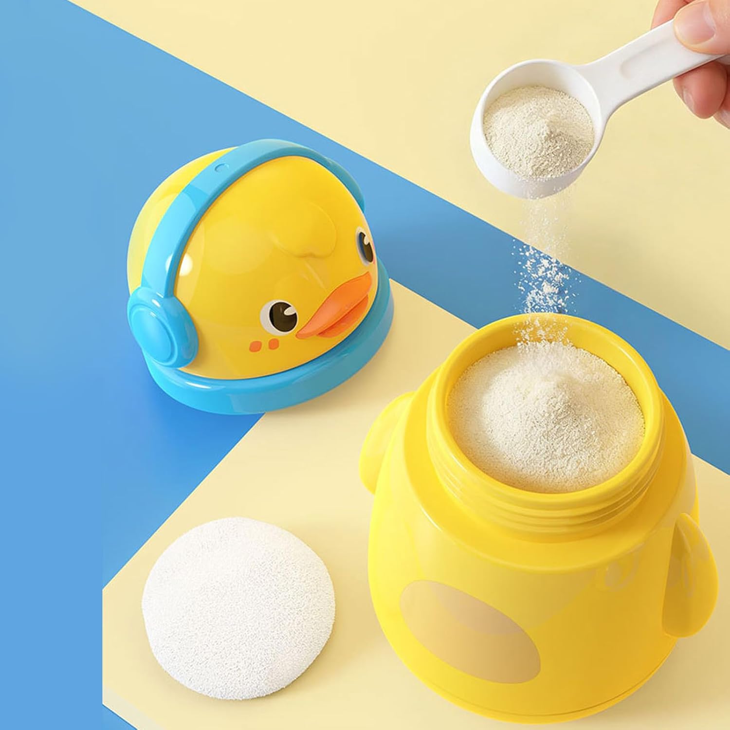 Portable Powder Puff Box Cover for Infant Feeding Storage Travel Essential Multifunctional Use Design image 3