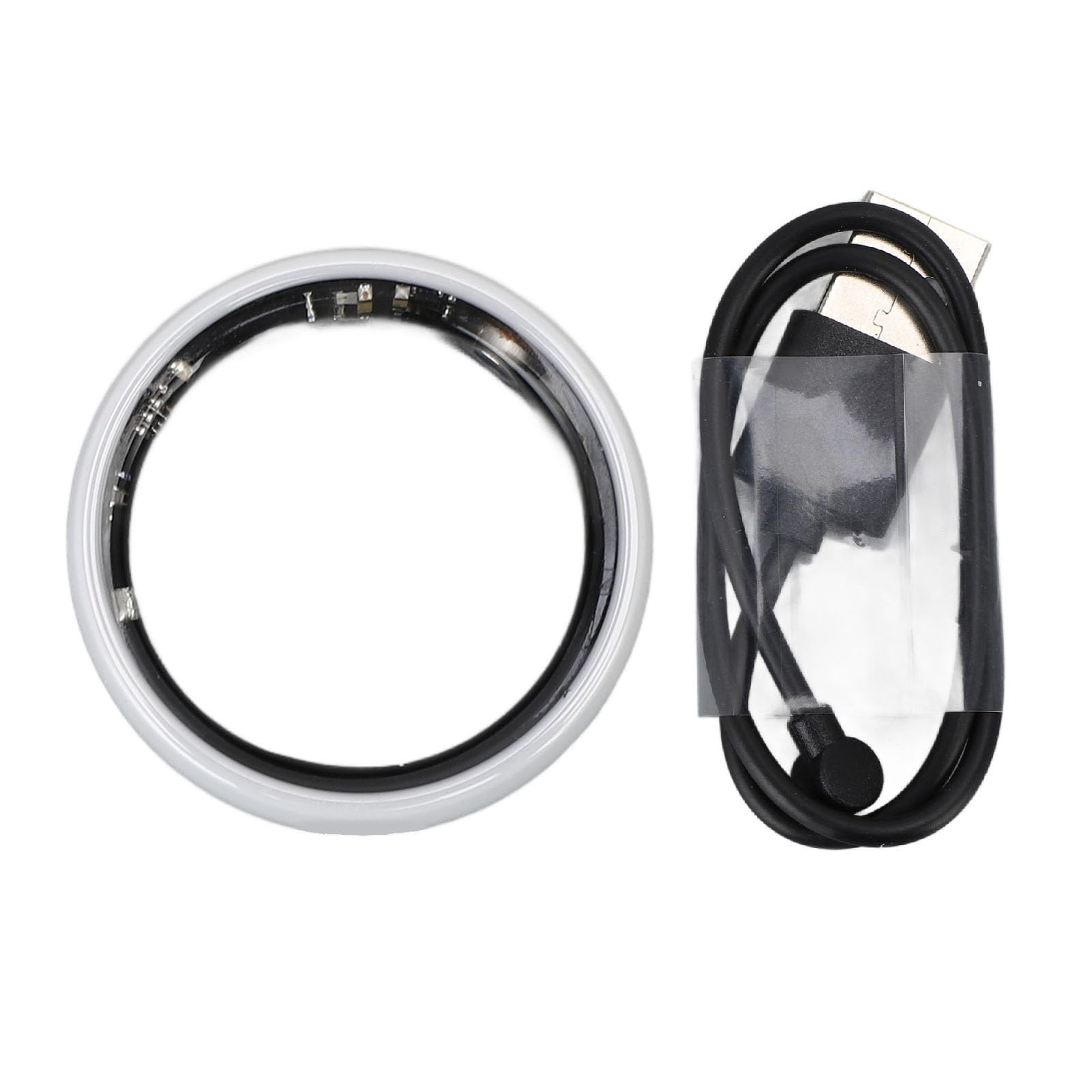 Anello Intelligente, Anello di Contapassi della Ceramica Indossabile da 50 M e IP68 Anello di Contapassi, Controllo di Accesso NFC, Anello di Tracciamento del Fitness di attività