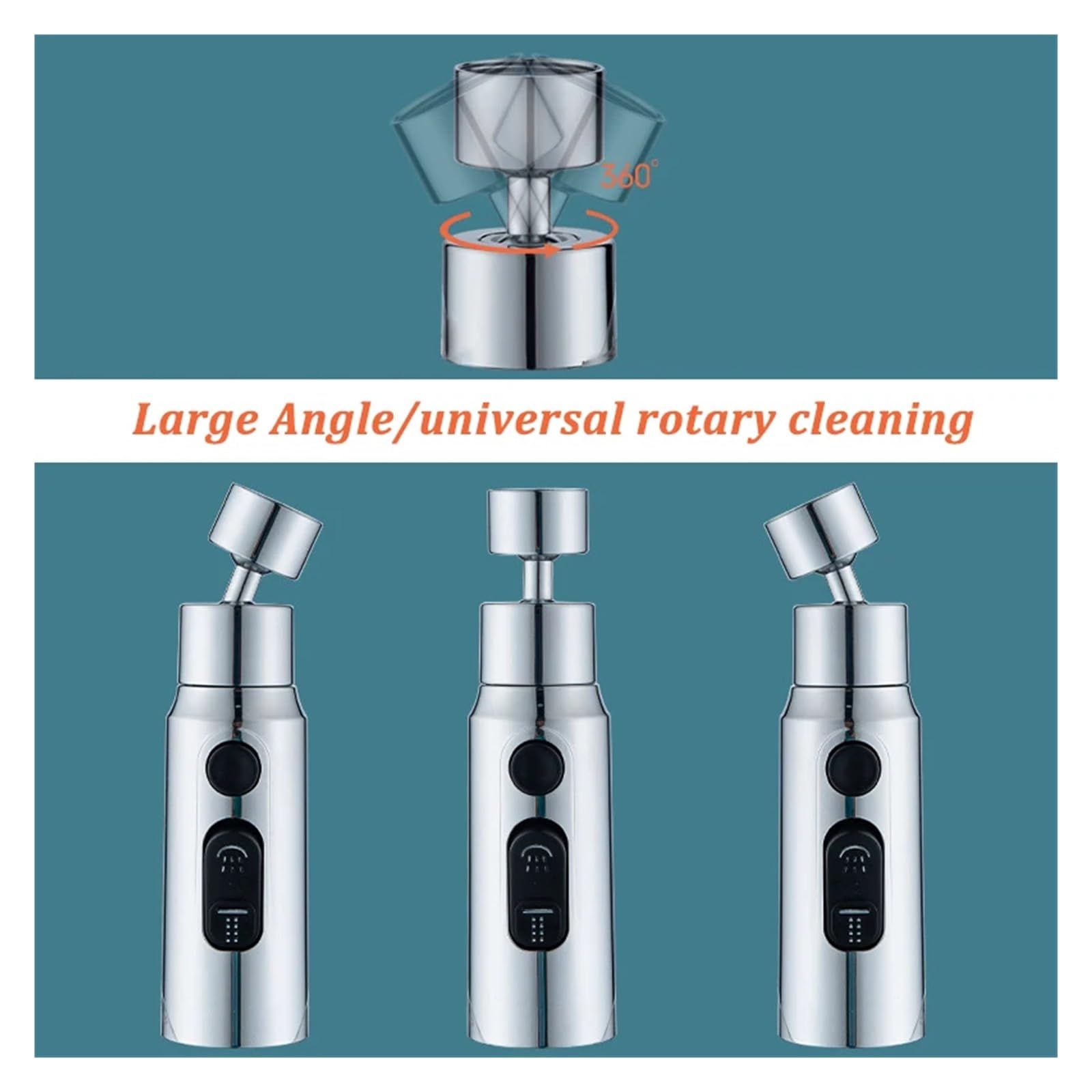 Aeratore per Rubinetto da Cucina, 3 modalità, Adattatore per prolunga Anti-Schizzi per Rubinetto da Bagno, spruzzatore per lavabo, Filtro per Rubinetto a Risparmio idric