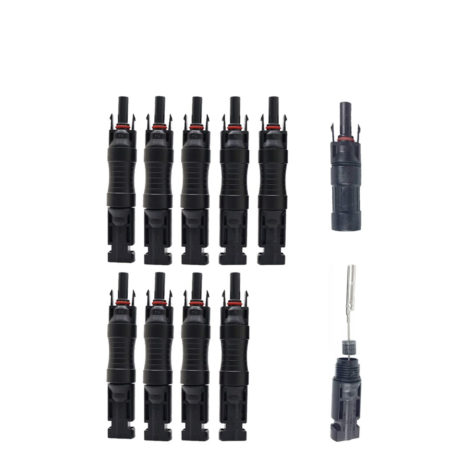 Connecteur solaire TUV 30A mâle femelle IP67 pour câbles photovoltaïques de 2.5 à 6 mm²