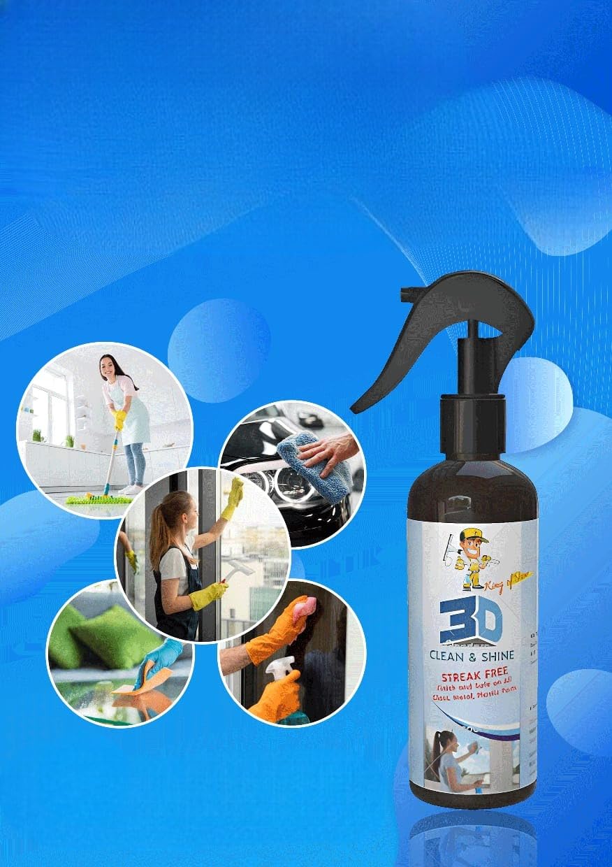3D Clean & Shine Tap cleaner spray Hard Water Stain Remover Bathroom ...