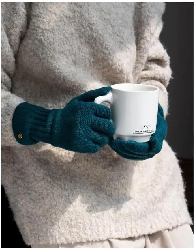 100% Organic Wool Gloves, Winter Long Gloves for Women, Touchscreen Wool Glove for Cold Weather - Image 7