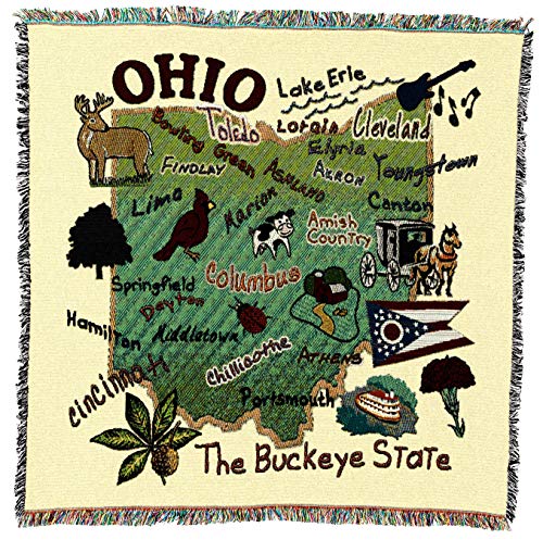 State of Ohio Lap Square Blanket