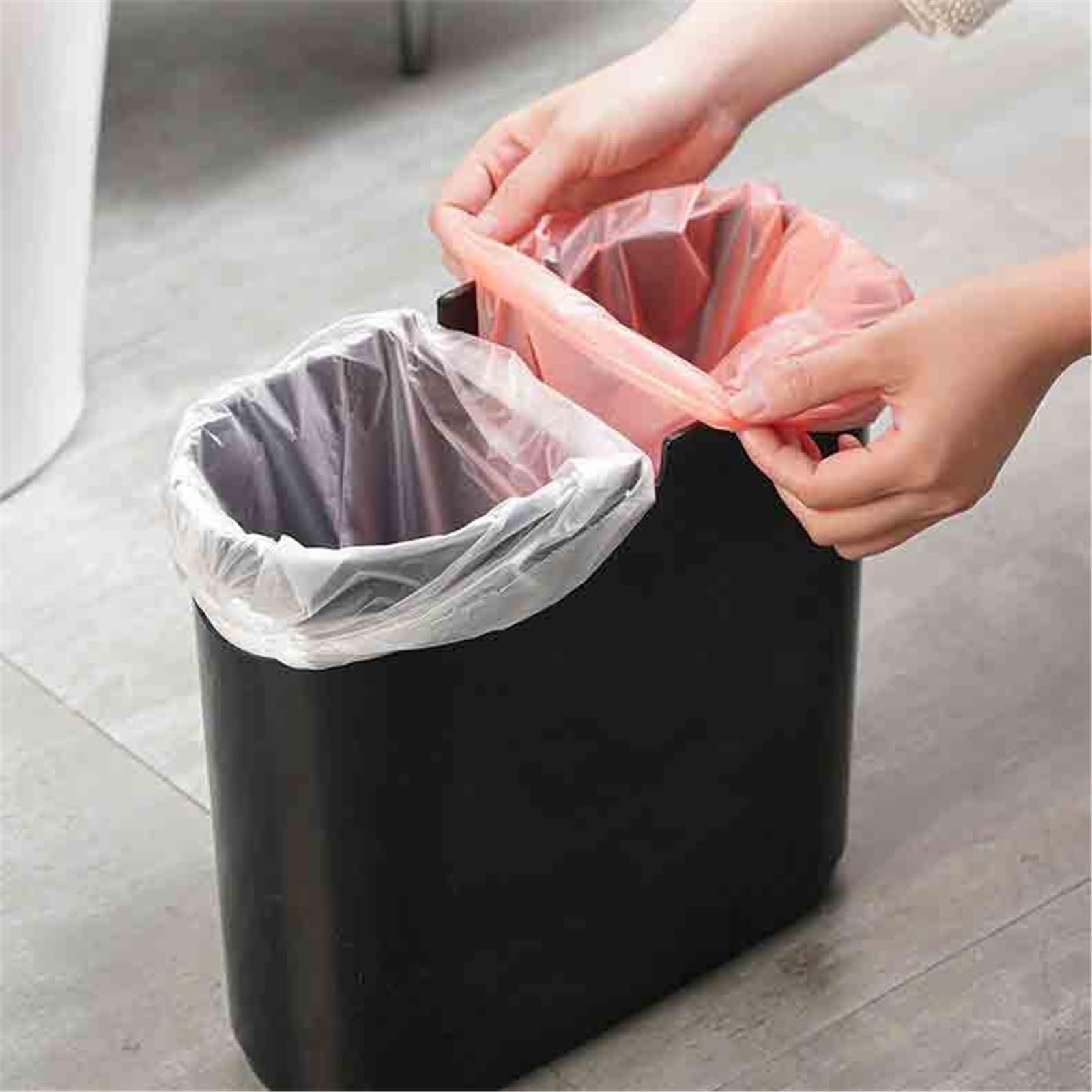 Mülleimer Mülleimer Haushalt Badezimmer Küchenabfalleimer(Weiß)
