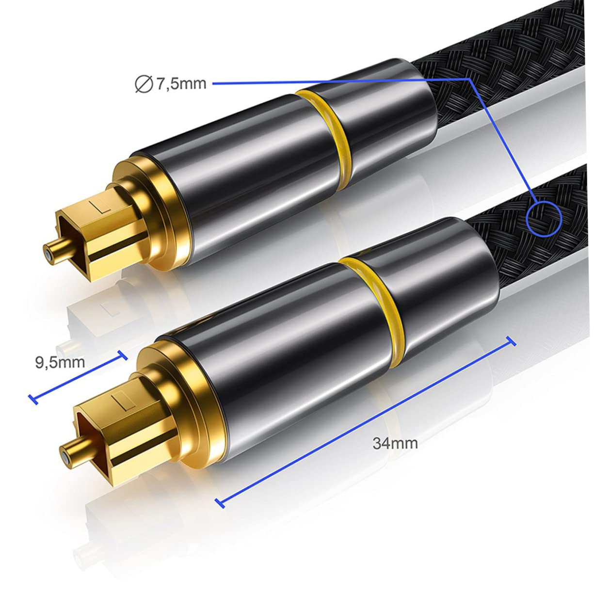 Housoutil 15m Câble Optique Audio Mètres Pour Barre Console De Jeu Transmission De Signal Fiable Avec Connecteurs Plaqués