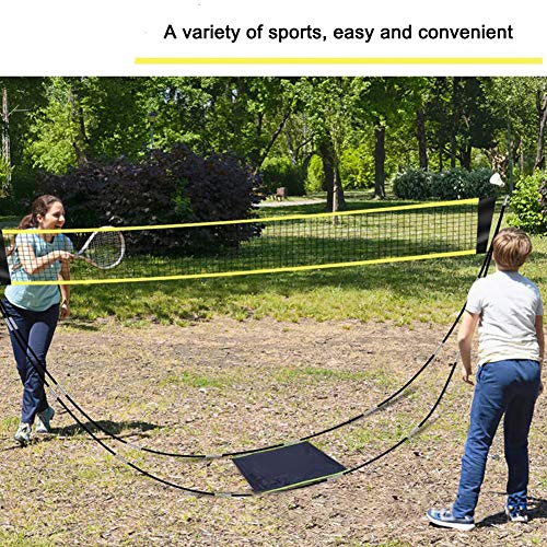 image for CAILENIFDC Portable Badminton Net Set with Stand and Carry Bag, Indoor