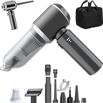 Car Vacuum Cleaner High Power 20000Pa – Cordless Handheld Mini Vacuum & Air Duster for Car & Desk, Home, Office & Camping, Ideal Gift for Men & Women, 6000mAh Battery