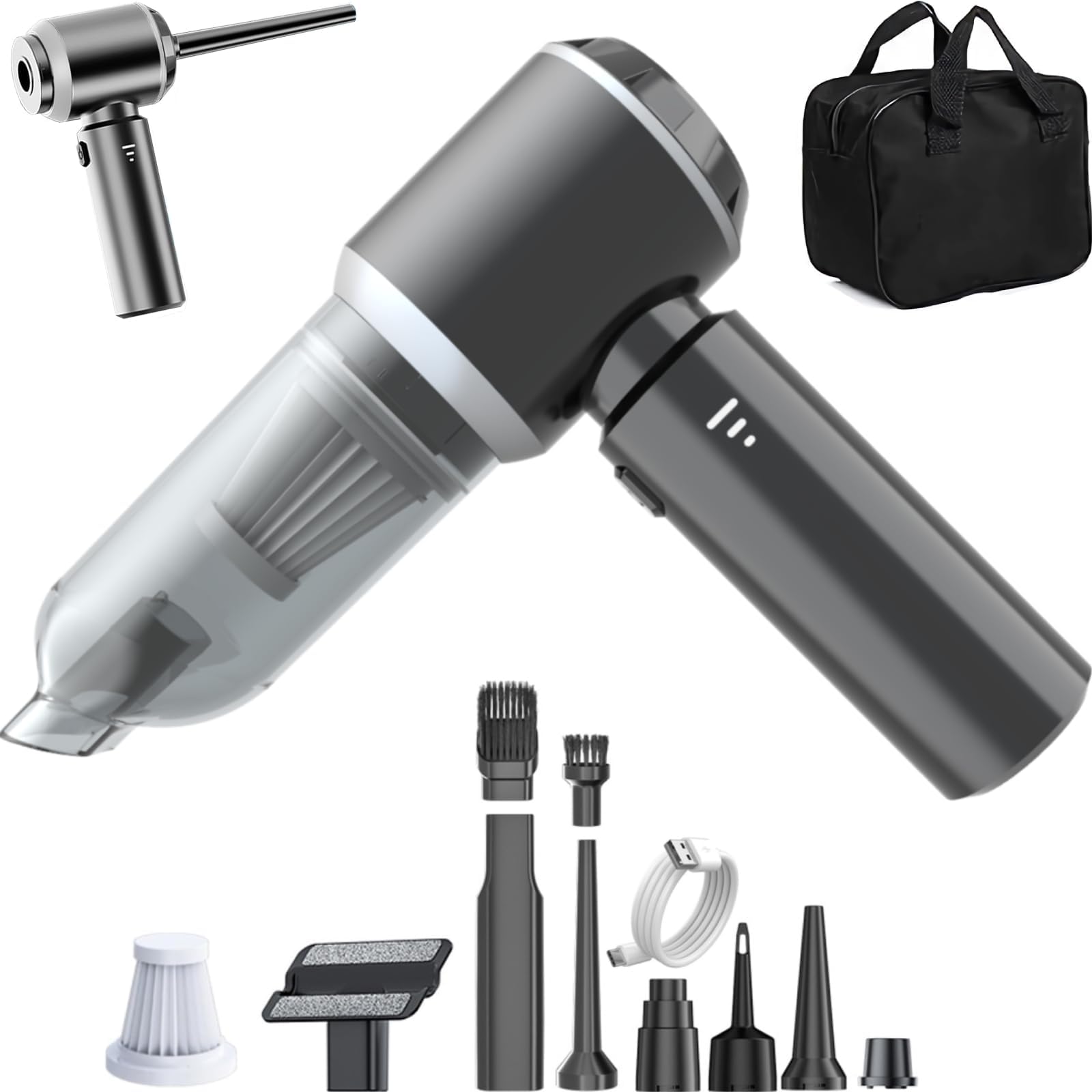 Car Vacuum Cleaner High Power 20000Pa – Cordless Handheld Mini Vacuum & Air Duster for Car & Desk, Home, Office & Camping, Ideal Gift for Men & Women, 6000mAh Battery
