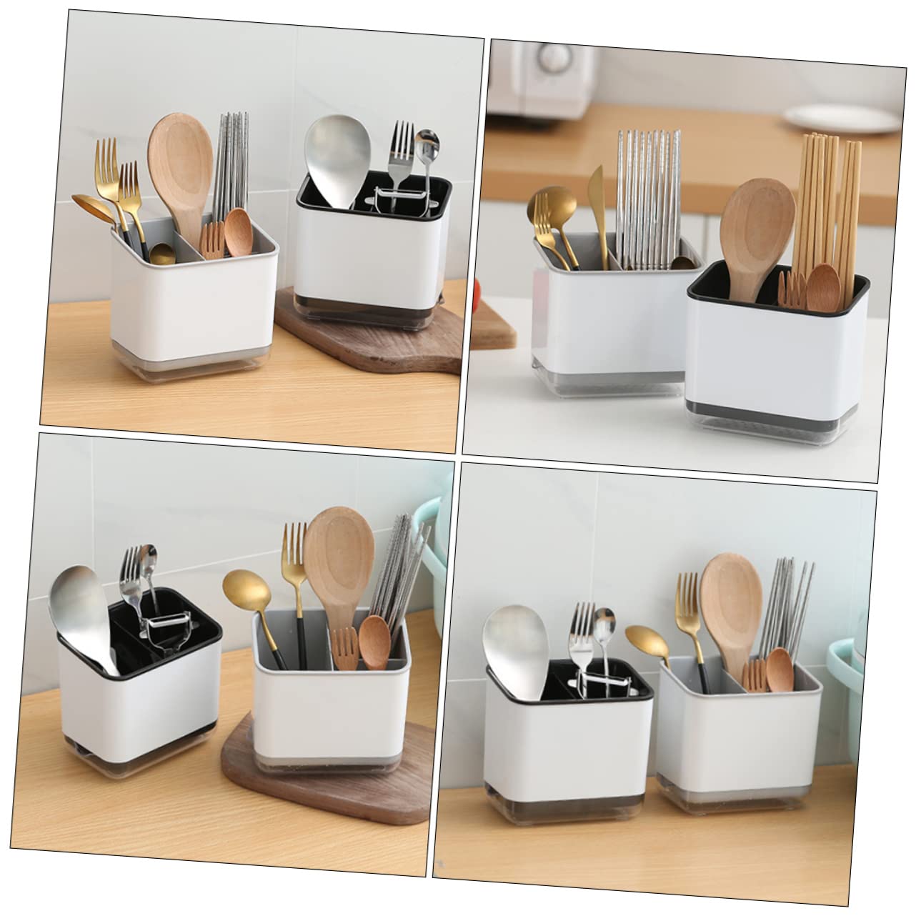 OFFSCH 1pc Multifunctional Kitchen Utensil Holder Detachable Chopstick Storage Box for Tidy Countertop Organization Easy to Clean and Stylish Design