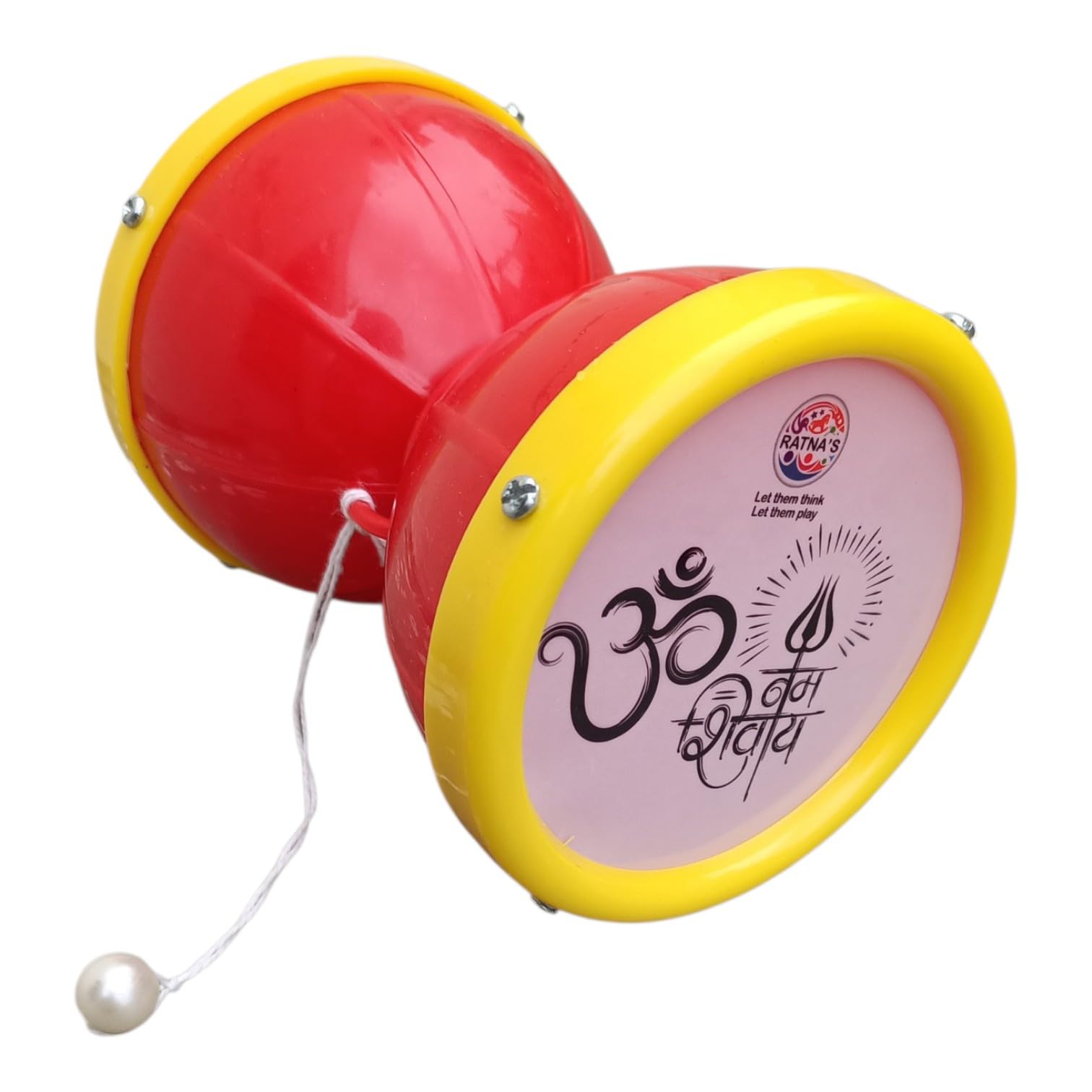 Kids Plastic Toy Damru by Vijigisha (Red Body)-image-41