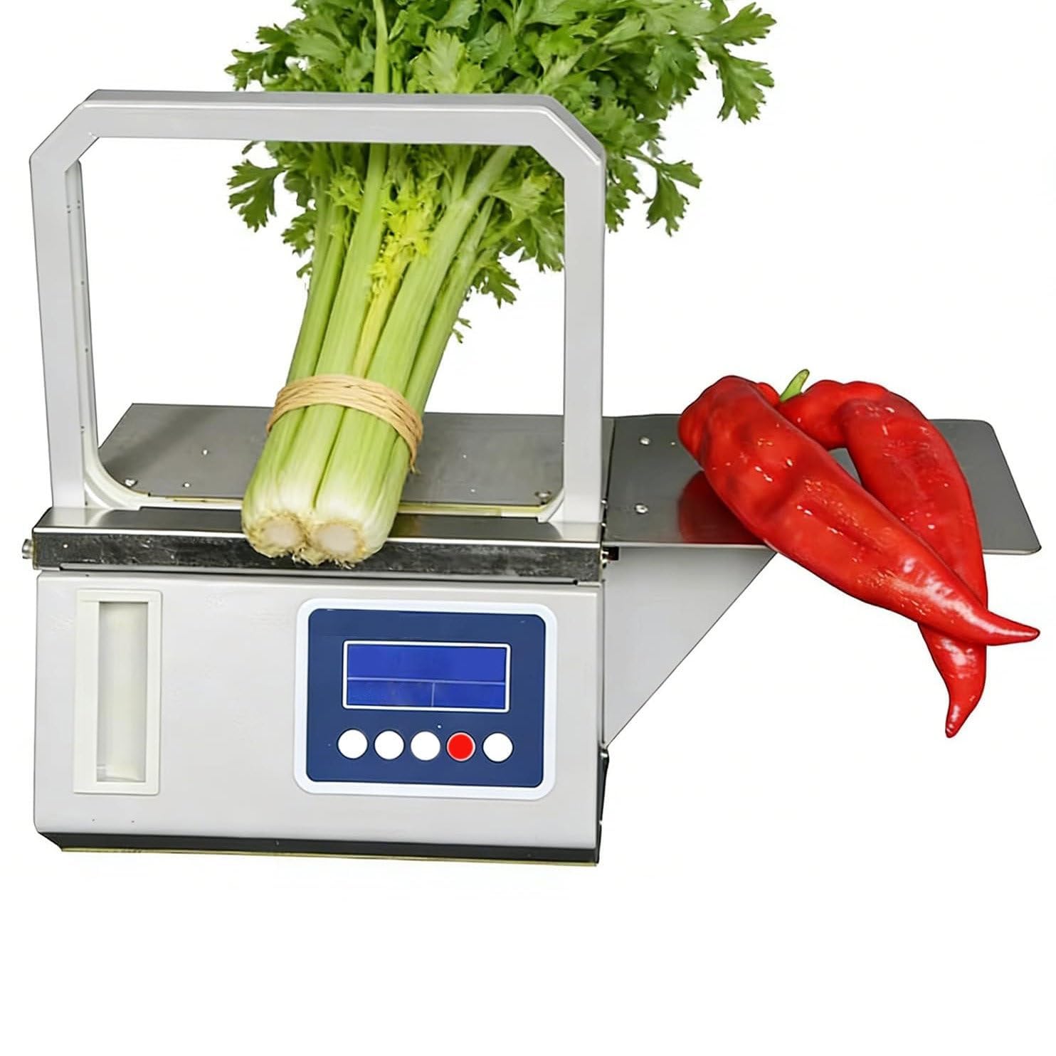 Senodon One Color Tabletop Automatic Strapping Machine, Intelligent Photoelectric Induction Bundler, Fast Heat-Seal Opp Taping For Vegetables, Flowers, And Documents (110V/220V)