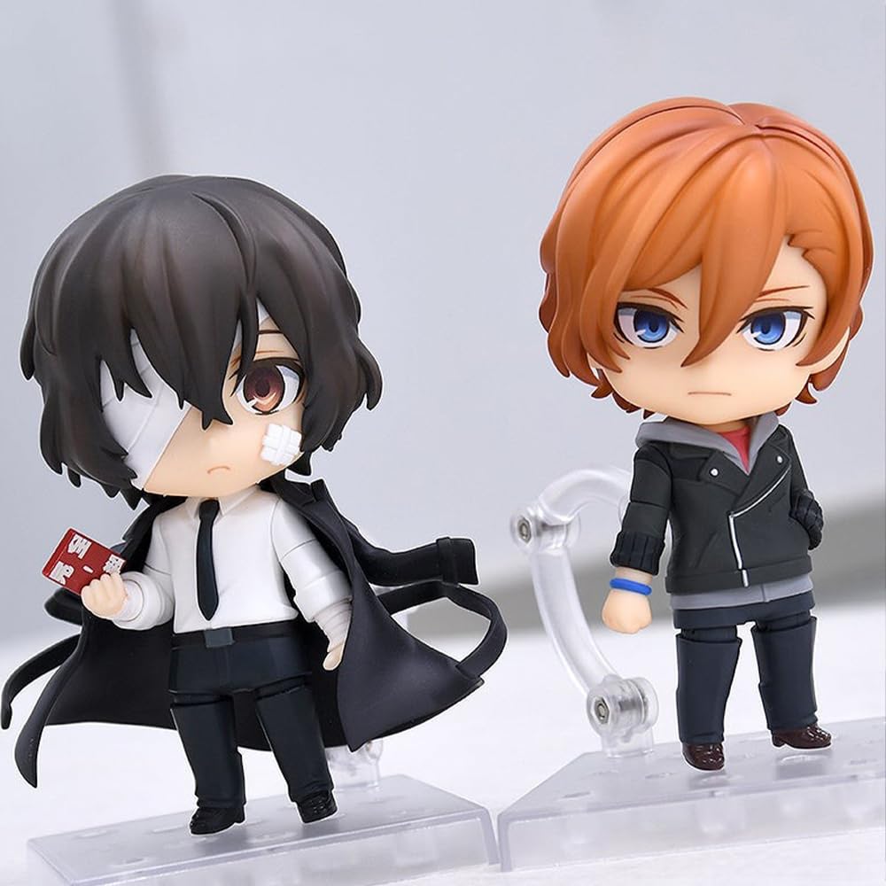 Zhongkaihua Bungo Stray Dogs Figura Dazai Osamu Viso intercambiabile Figura Mobile Cosplay Action Figure Modello Regalo