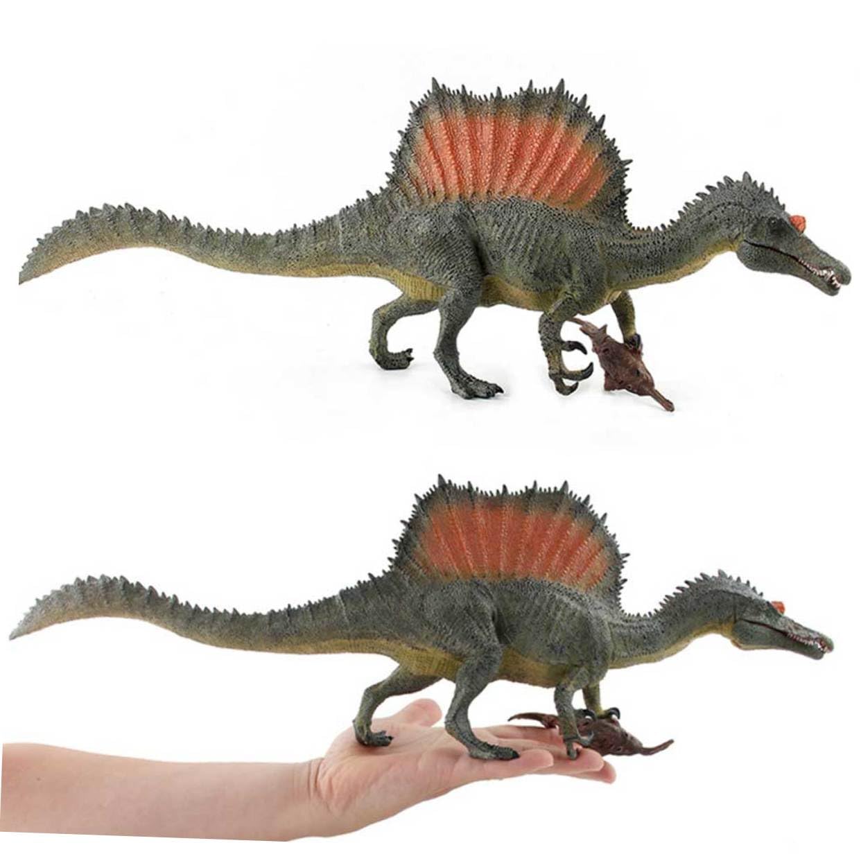 TOYANDONA Figura de Dinosaurio con mandíbula móvil de plástico Texturizado Claro, Escultura artística para Escritorio en casa, Juguete Realista de Dinosaurio para Regalo Infantil
