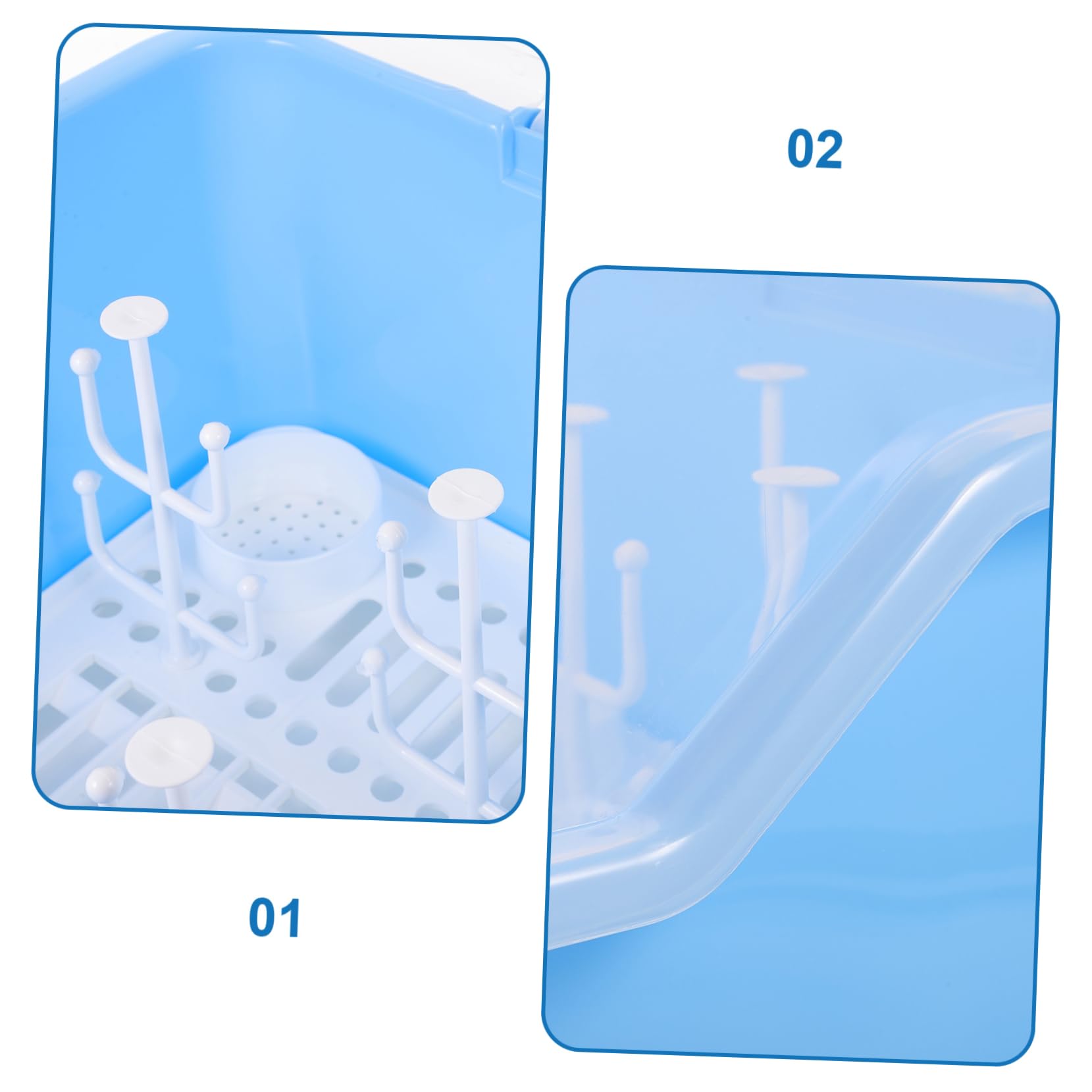Yardwe Boîte De Rangement pour Couvercle Boîte De Séchage De Vaisselle Et Durable Design pour Utilisation
