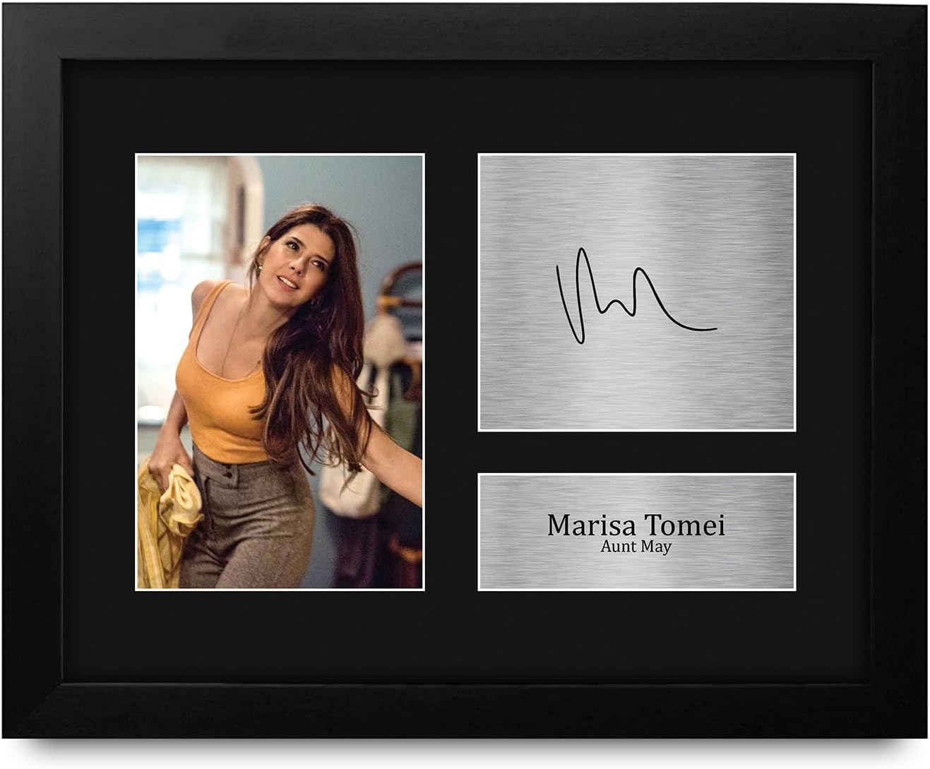 HWC Trading Marisa Tomei Spider-Man Gifts Printed Signed Autograph Picture for Movie Memorabilia Fans - US Letter Framed (ID-008543)