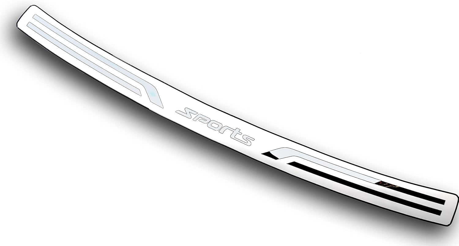 Car Stainless Steel Rear Bumper Protector, for Toyota Highlander 2015-2021 Accessories, Auto Parts Tailgate Back Trunk Door Sill Cover Scuff Plate Strip Guard Protection, SILVER