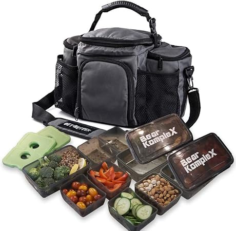 Bear KompleX Insulated Meal Prep Lunch Box for Men, Durable
