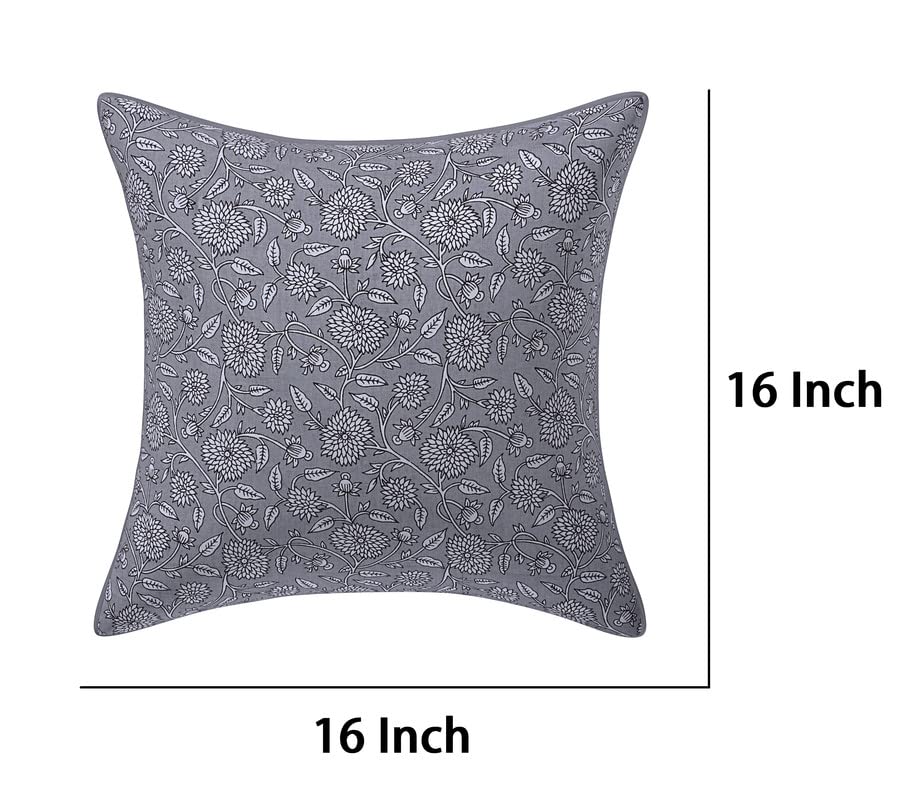 Image of Texstylers Pure Cotton Reversible Jaipuri Print 16x16 Inch Cushion Covers,01