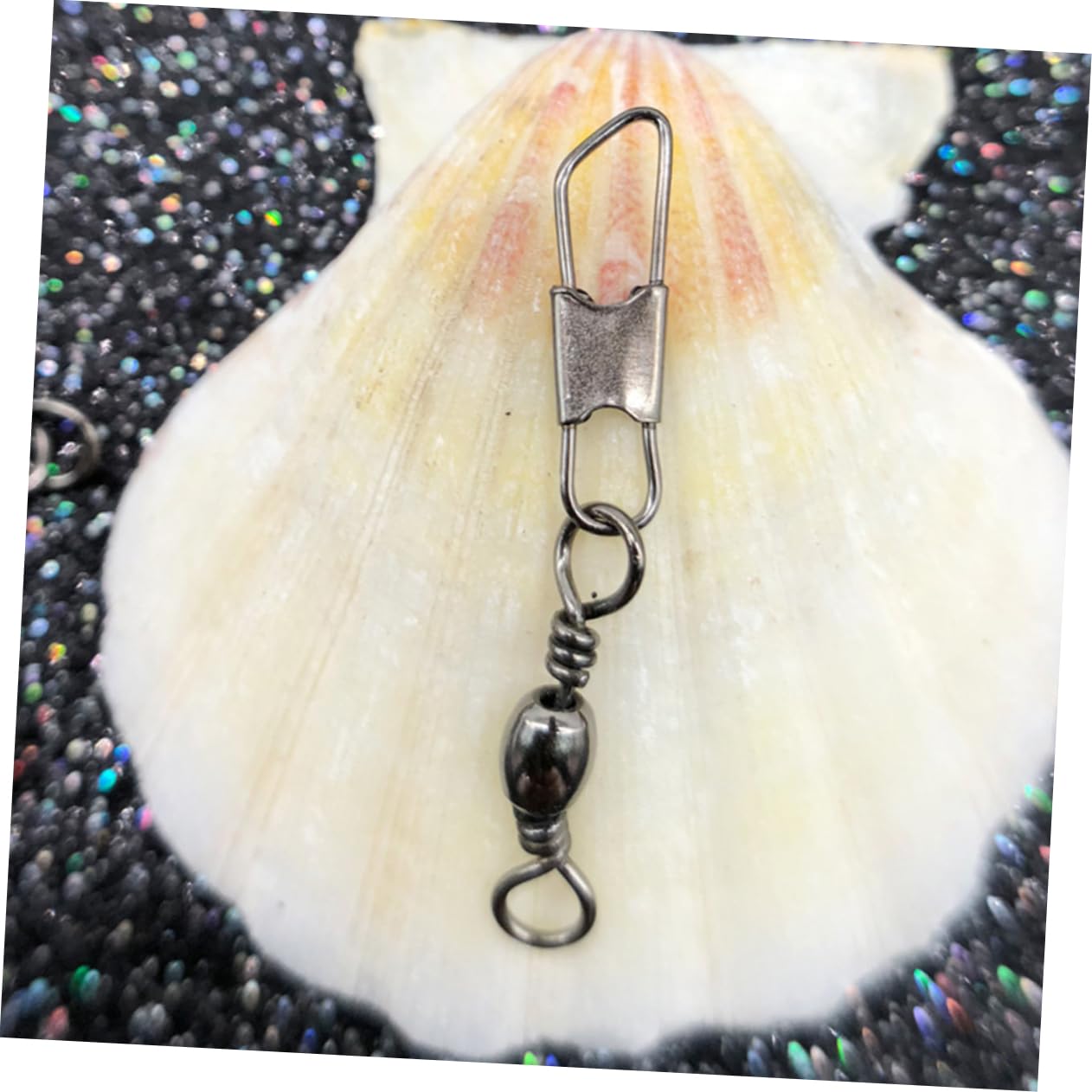 YARNOW 100 Pièces Émerillons à Roulement à Billes Connecteur Hameçon Émerillons Snaps Connecteur Matériel De Pêche en Eau Salée Métal Balle Accessoires De Pêche Faire Tourner Cuivre
