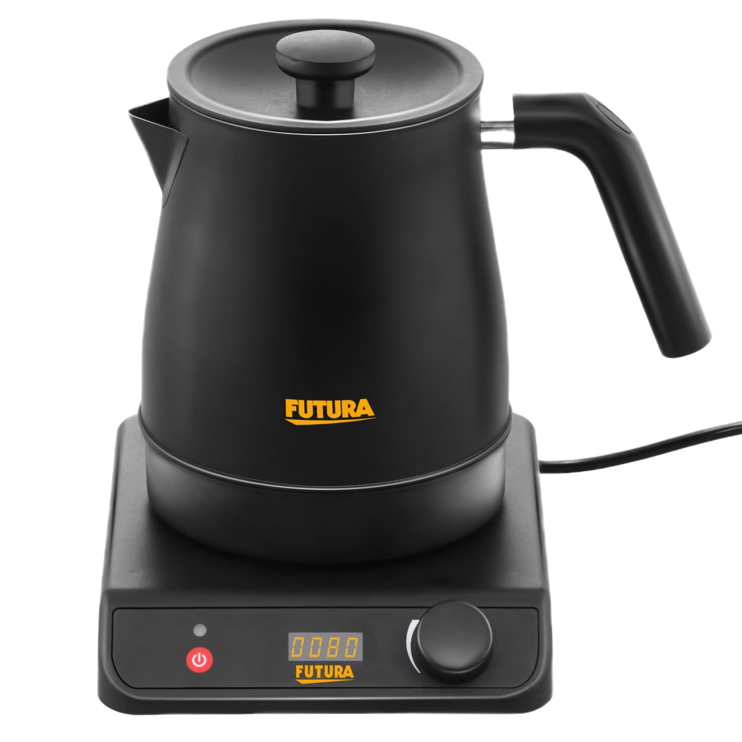 Futura 1.4 Litre Electronic Smart Kettle with Micro-Chip, Electric Hot Water Kettle for Tea, Coffee, Soup, Gargling, Black (FKTA1)-image-1
