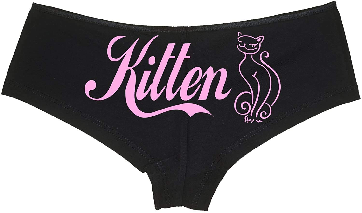 Knaughty Knickers - Daddy's KITTEN With Cat Boy Short Panties - Pet Play NEKO daddys girl DDLG CGL boyshort underwear: 3X-Large Bubble Gum Pink