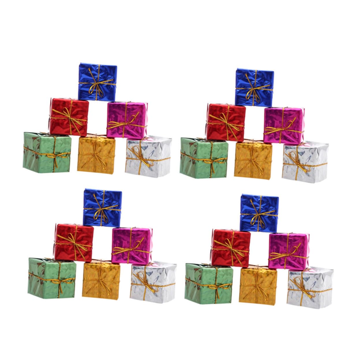 Petites décorations de Noël raffinées : ornements miniatures en matériau brillant (lot de 48)
