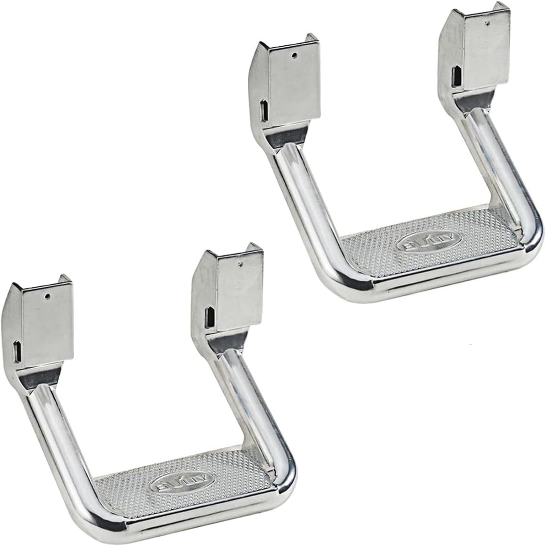 Juego de 2 estribos laterales de camioneta Bully AS-600 de aluminio pulido de ajuste universal para camionetas Chevy (Chevrolet), Ford, Toyota, GMC, Dodge RAM, Jeep | Estribos de ajuste universal para camionetas y SUV Chevy, Ford, Toyota, GMC, Dodge RAM y Jeep
