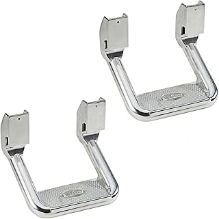 Juego de 2 estribos laterales de camioneta Bully AS-600 de aluminio pulido de ajuste universal para camionetas Chevy (Chevrolet), Ford, Toyota, GMC, Dodge RAM, Jeep | Estribos de ajuste universal para camionetas y SUV Chevy, Ford, Toyota, GMC, Dodge RAM y Jeep