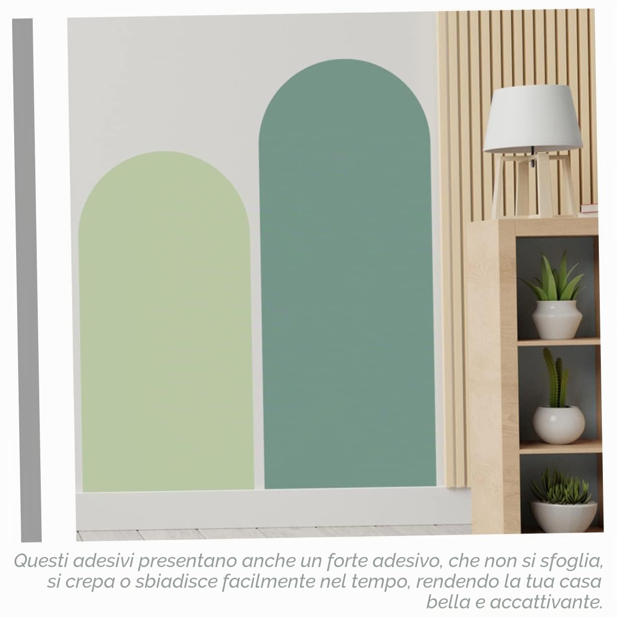 Carta da Parati Geometrica Adesivi Murali Arco 2 Pezzi in Pvc Resistenti e Forte Adesivo, Decorazione Elegante per Camere da Letto e Finestre