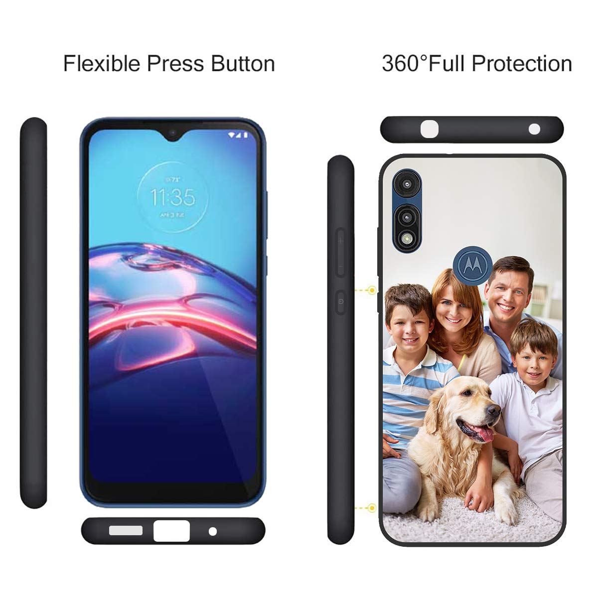 Custom Picture Collage Case For Motorola Moto Edge 2025 Multiple Photos/Images Name Designed,Personalzied Soft Thin Slim Smartphone Cover Love Gift Him Her - View #2