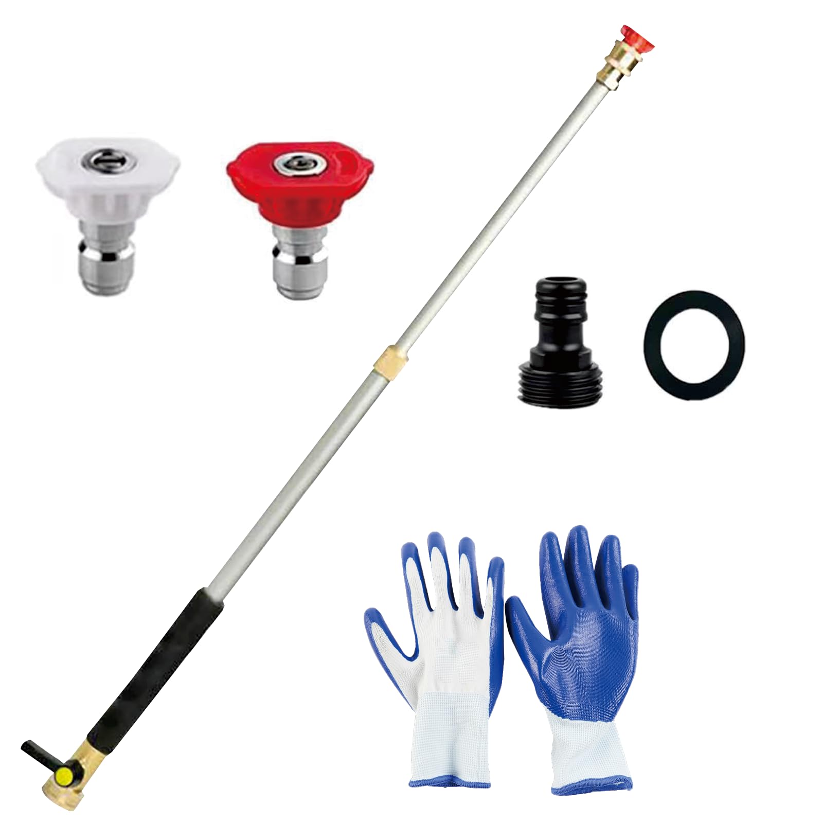 Photo 1 of [CLEARANCE] 2-in-1 Jet Nozzle for Garden Hose - Extendable 18-32 inch, Dual Spray Tips with Quick Connect