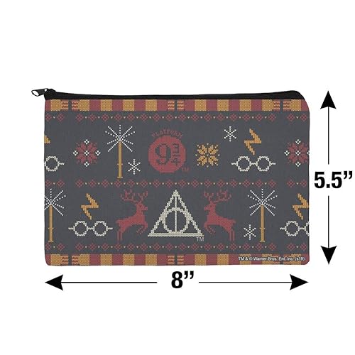 Miniatura 4 de Bolsa organizadora de cosméticos de maquillaje con patrón de suéter de Harry Potter