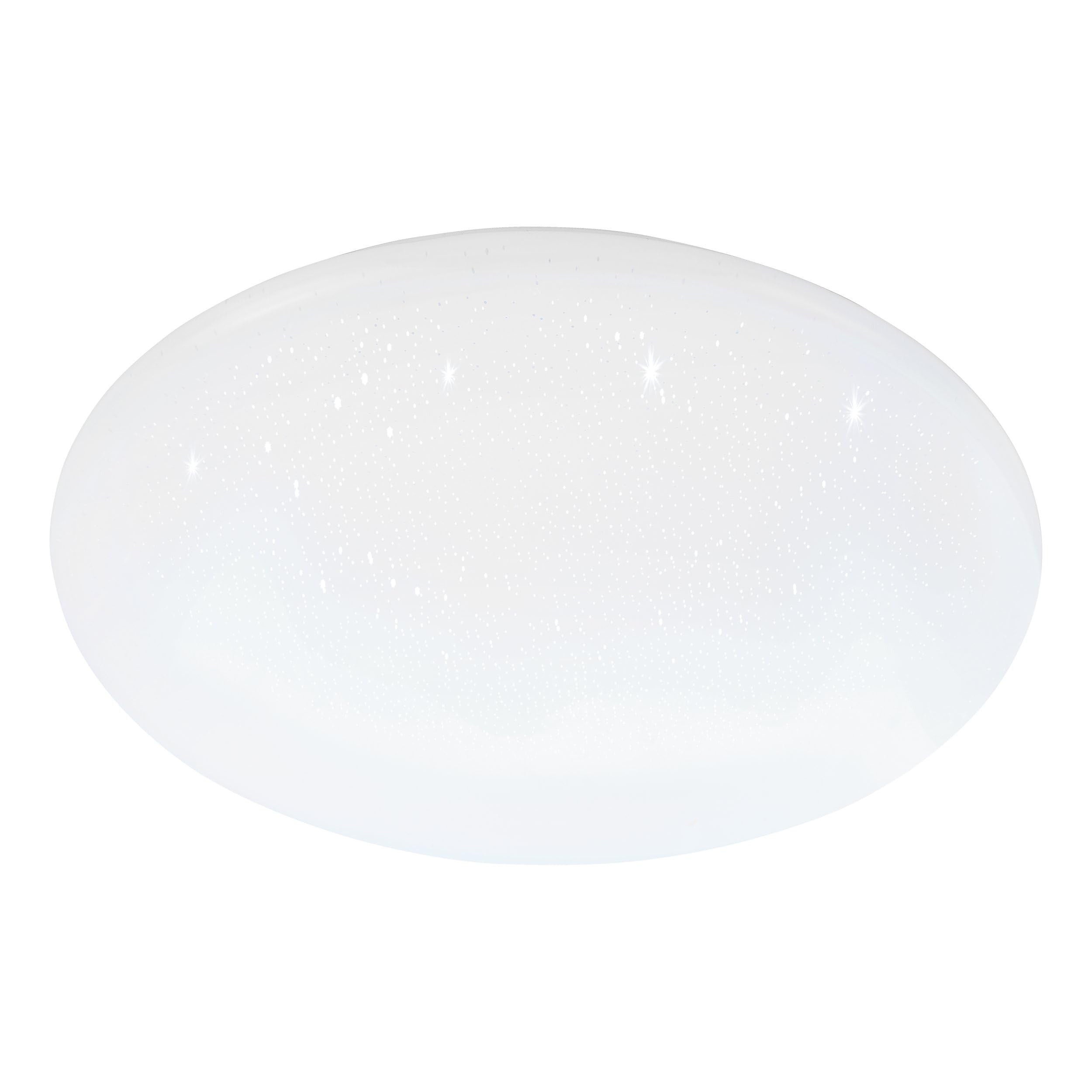 Eglo connect LED lámpara de techo Totari-C, 1 luz, efecto cristal, acero | y plástico, blanca, mando a distancia, cambio temperatura color (cálido, neutro, frío), RGB, regulable, Ø 40 cm