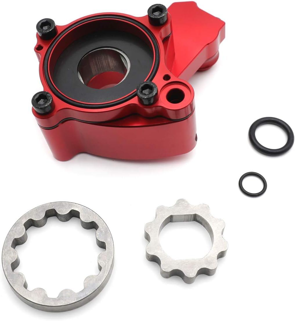 HTTMT- High Flow Oil Pump Twin Cam 88 Compatible with 00-06 Touring Softail Dyna Replace #26035-99A [P/N: TGHD-EPC004-RED]